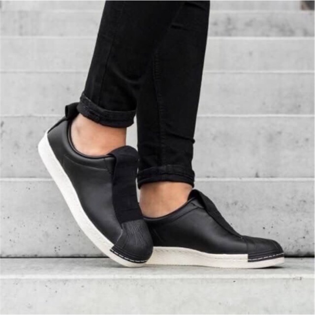 adidas slip on leather