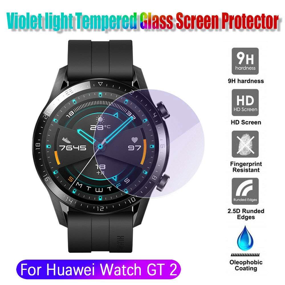 ตัวป้องกันหน้าจอกระจกนิรภัยสำหรับ Huawei Watch GT2 46mm