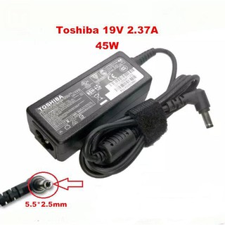 ADAPTER NOTEBOOK TOSHIBA 19V 2.37A 45W หัว 5.5*2.5mm สายชาร์จโน๊ตบุ๊ค อะแดปเตอร์โน๊ตบุ๊ค (ของเทียบ OEM) มีสาย AC ให้