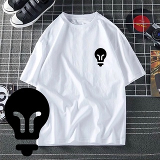 เสื้อวินเทจชาย - &lt;BAJUmantap=""&gt;หลอดไฟโลโก้เมนทอลเกาหลีไวนิลTshirtlenganpendekperempuanlakiwanita/แ