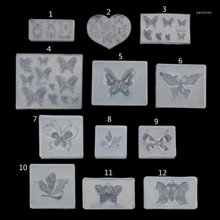 san* Cute Butterfly Silicone Resin Molds Earring Necklace Pendant Jewelry Tools