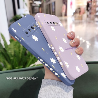 เคสโทรศัพท์มือถือ แบบนิ่ม ลายดอกเบญจมาศ ขนาดเล็ก สําหรับ Samsung Galaxy S10 S10E Plus S9 Plus