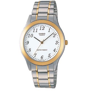 ﻿Casio นาฬิกาข้อมือ รุ่น Gent quartz MTP-1128G-7BRDF - white/gold