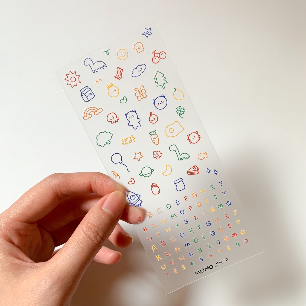 STICKER ⌗ กระปุ้กกระปิ้ก Outline pvc สติกเกอร์ใส 45 บาท/ รูปที่ 4