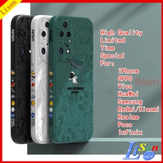 เคส Huawei P50 PRO เคส Huawei P20 lite เคส Huawei P30 lite P40 PRO Mate 30 PRO Mate 40 PRO Mate 20 PRO เคสโทรศัพท์มือถือ ลายนักบินอวกาศ nasa สําหรับ DY