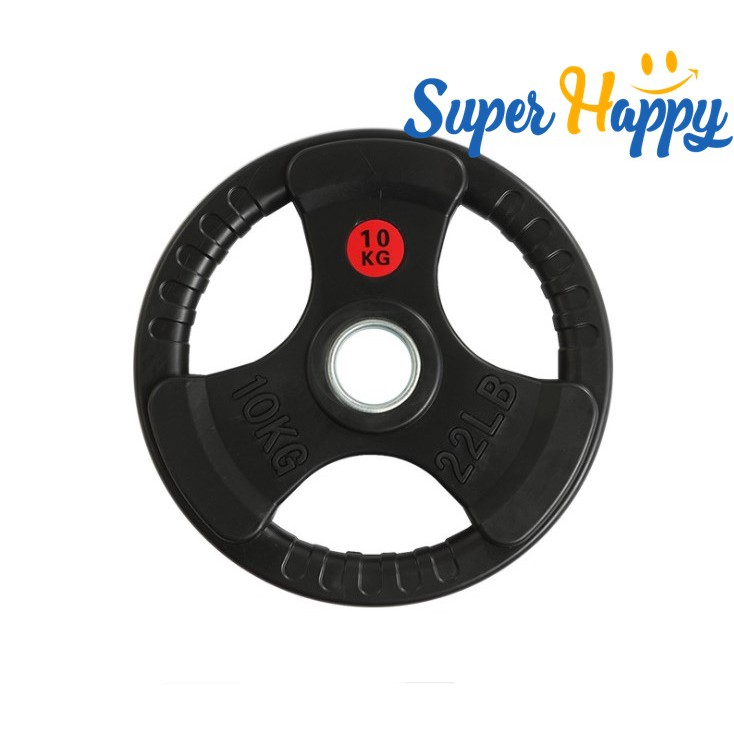 แผ่นน้ำหนักหุ้มยาง 10 KG Bumper Plate โอลิมปิคบาร์เบล ขนาดรู 2 นิ้ว