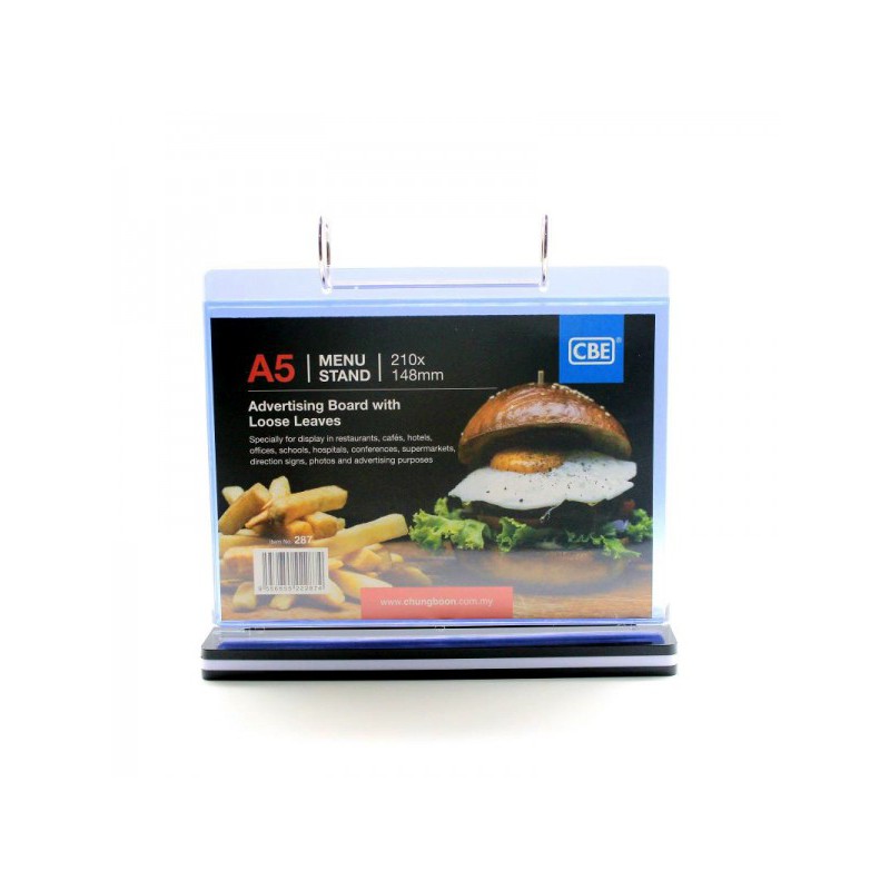 CBE 287 MENU STAND A5-HORIZONTAL