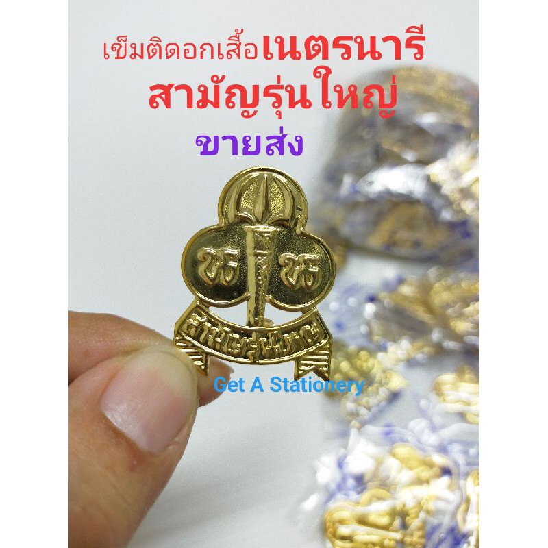 เข็มติดอก เนตรนารี น.น. สามัญรุ่นใหญ่ สวยคมชัด [ชุด20 อัน]