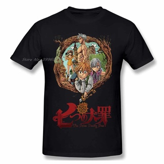 เสื้อยืดผ้าฝ้ายพิมพ์ลายขายดี เสื้อยืด พิมพ์ลายอนิเมะ The Seven Deadly Sins Nanatsu Melioda สไตล์ฮิปฮอป