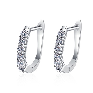 moissanite diamond in silver 925 earrings