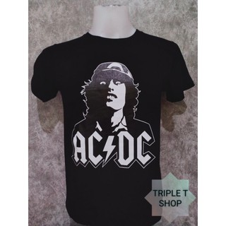 เสื้อยืดคอกลมเสื้อยืดคอกลม สกรีนลาย ACDC (รหัส 46)S-4XL