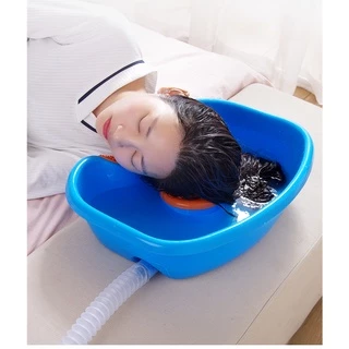 ที่รองสระผม อ่างสระผม ที่นอนสระผม เสริมแผ่นยางรองคอนอนสระไม่เจ็บเหมาะสำหรับผู้ป่วยติดเตียง D09