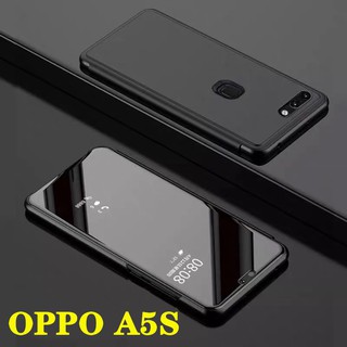 เคสเปิดปิดเงา Case OPPO A5S เคสออฟโป้ Smart Case เคสฝาเปิดปิดเงา เคสตั้งได้  รุ่นใหม่ เคสเงา เคสมือถือ เคสโทรศัพท์