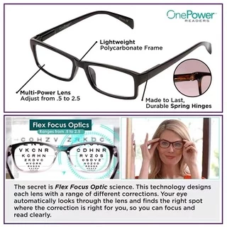 One Power Glasses Readers แว่นอ่านหนังสือสําหรับผู้หญิงผู้ชายปรับโฟกัสอัตโนมัติสําหรับอ่านหนังสือ