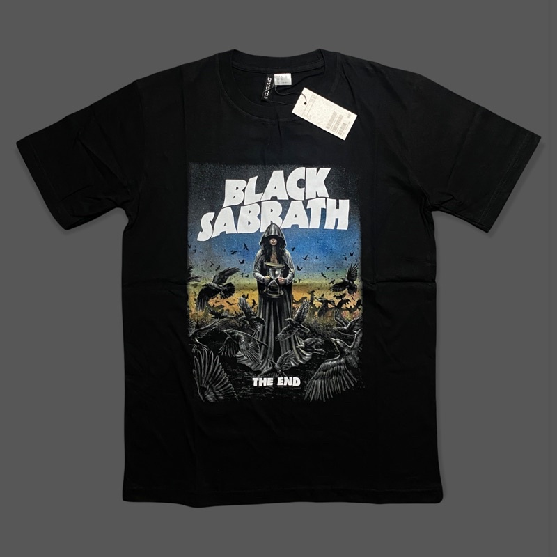 Hitam Orifake - เสื้อยืดสีดํา SABBATH The End