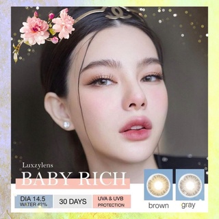 ⚡Luxzylens⚡Babyrich Gray💥คอนแทคเลนส์สายตา💥คอนแทคเลนส์กรองแสง💥แถมฟรีตลับทุกคู่