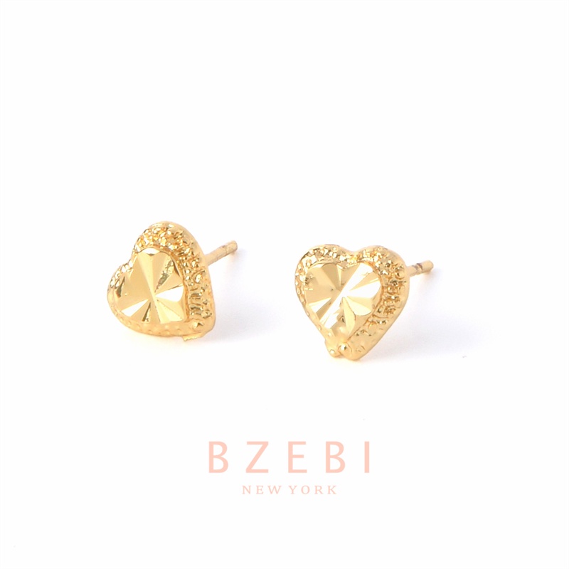 Bzebi ต่างหู หัวใจ เกาหลี เวอร์ชั่นเกาหลี เพชร แฟชั่น ผู้หญิง สร้างสรรค์ สเตนเลส เครื่องประดับหู เคร