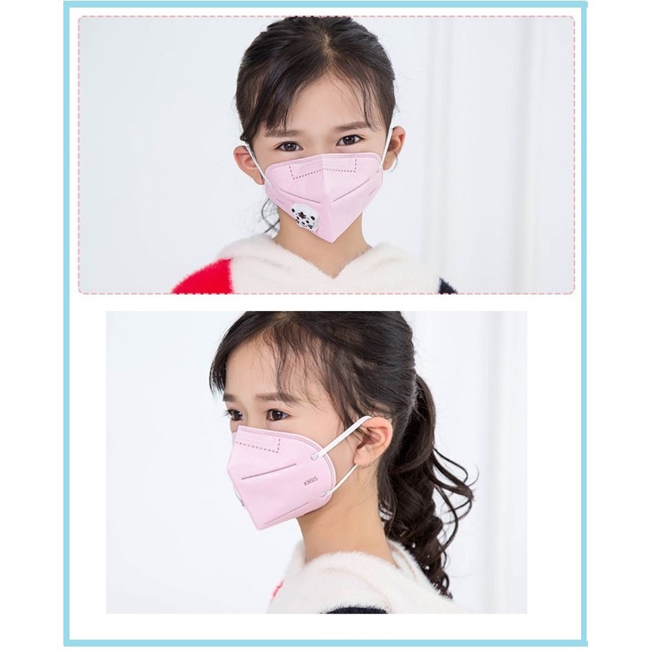 หน้ากากอนามัยเด็ก N95 มีวาล์ว ป้องกันฝุ่นละออง PM 2.5 สำหรับเด็ก2-7ปี Mask for Kids หน้ากากป้องกันฝุ่นละออง