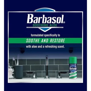 ครีมโกนหนวด Barbasol Soothing Aloe (7oz.)สูตรบรรเทาการระคายเคืองและฟื้นฟูผิว