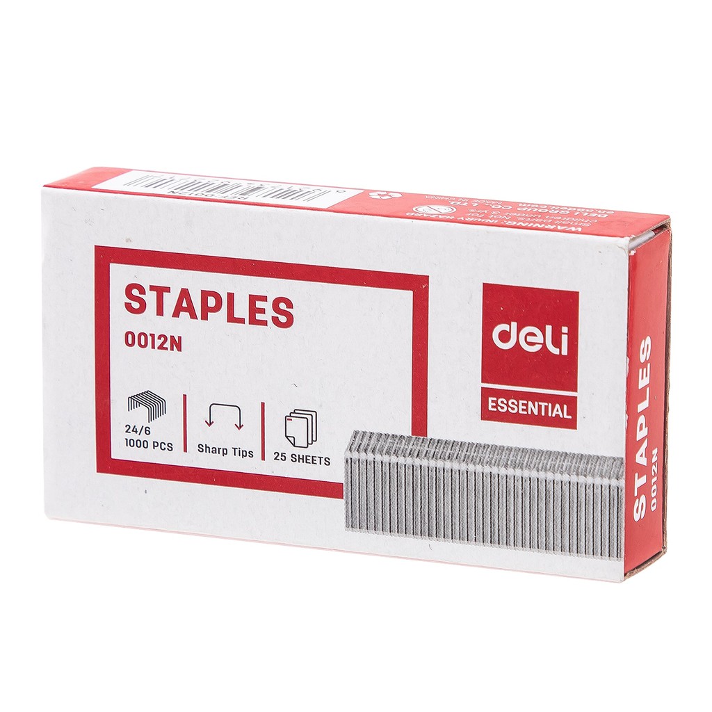 E0012N Deli Staples 24/6 กล่อง 20 ชิ้น