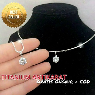 La Vienne - Kalung Titanium Wanita - Solitaire - Perhiasan Perempuan Elegan dan Mewah