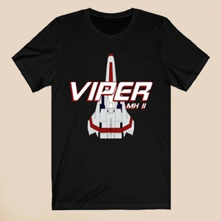 [S-5XL]เสื้อยืด พิมพ์ลาย Battlestar Galactica Viper Ship สีดํา สําหรับผู้ชาย