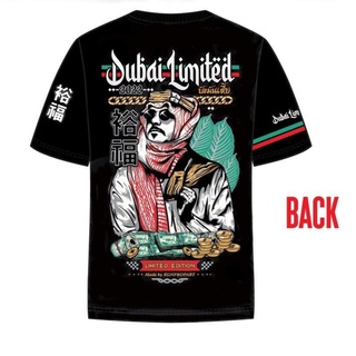 【HOT】เสื้ออาบัง DUBAI LIMITED วัยรุ่นดูไบ ใส่ขับรถ ใส่เล่น เสื้อพิมพ์ลาย *แขนสั้น* 100% cotton