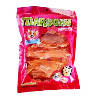 สันในไก่ อบแห้ง หมาสวย น้ำหนัก 450g. สินค้ามีทะเบียนอาหารสัตว์ ปลอดภัยแน่นอน