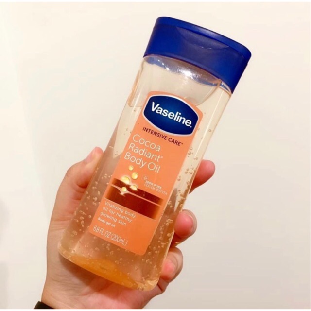 Vaseline Intensive Care Cocoa Radiant Body Gel Oil ขนาด 200 ml Shopee