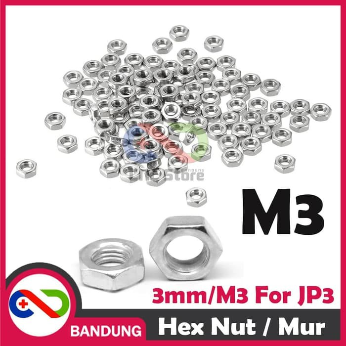 10PCS 3 มม.HEX NUT 3 มม.สําหรับ SPACER JP3 M3 HEX NUTE BAUD 3 มม.