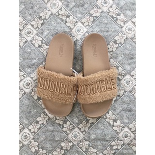 cc double o Fleece Pool Slide Sandals