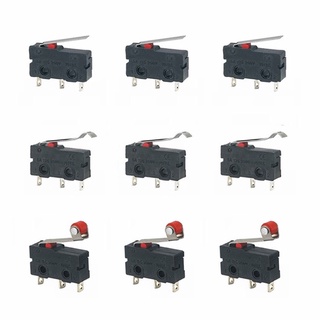 ลิมิตสวิตช์ 5A 250V 3 พิน KW11-3Z 3-Pin Micro Limit Switch Roller Lever Pulley 5A 250V Snap Action Push Microswitch