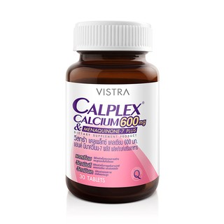 ✨หมดอายุ05/23 Vistra Calplex Calcium 600 mg.&amp; Menaquinone-7 Plus วิสทร้า แคลเพล็กซ์ แคลเซียม 600 มก.