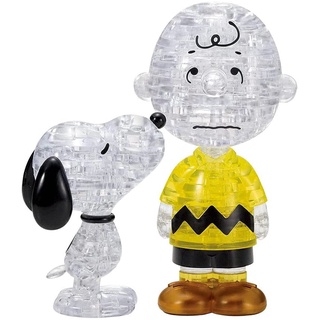 Beverly 3D Crystal Jigsaw Puzzle - Snoopy &amp; Charlie Brown 77 ชิ้น [ของแท้ / เรือโดยตรงจากญี่ปุ่น]