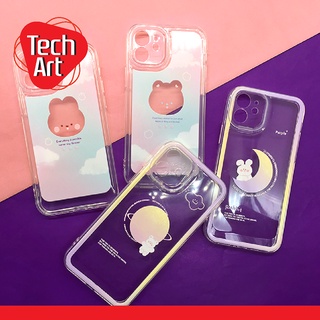 เคส 7+ / Xr / 11 / 12 / 12promax / 13pro / 13promax เคสมือถือ นิ่มใส กันกล้อง ซิลิโคน TPU ขอบเคสนูนพิมพ์ลาย