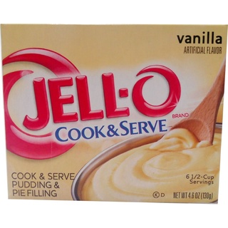 (ถูกสุดๆ) (แพ็ค3)Jell-o Cook &amp; Serve Vanilla 130g แพ็คเร๊ว🎉🎉