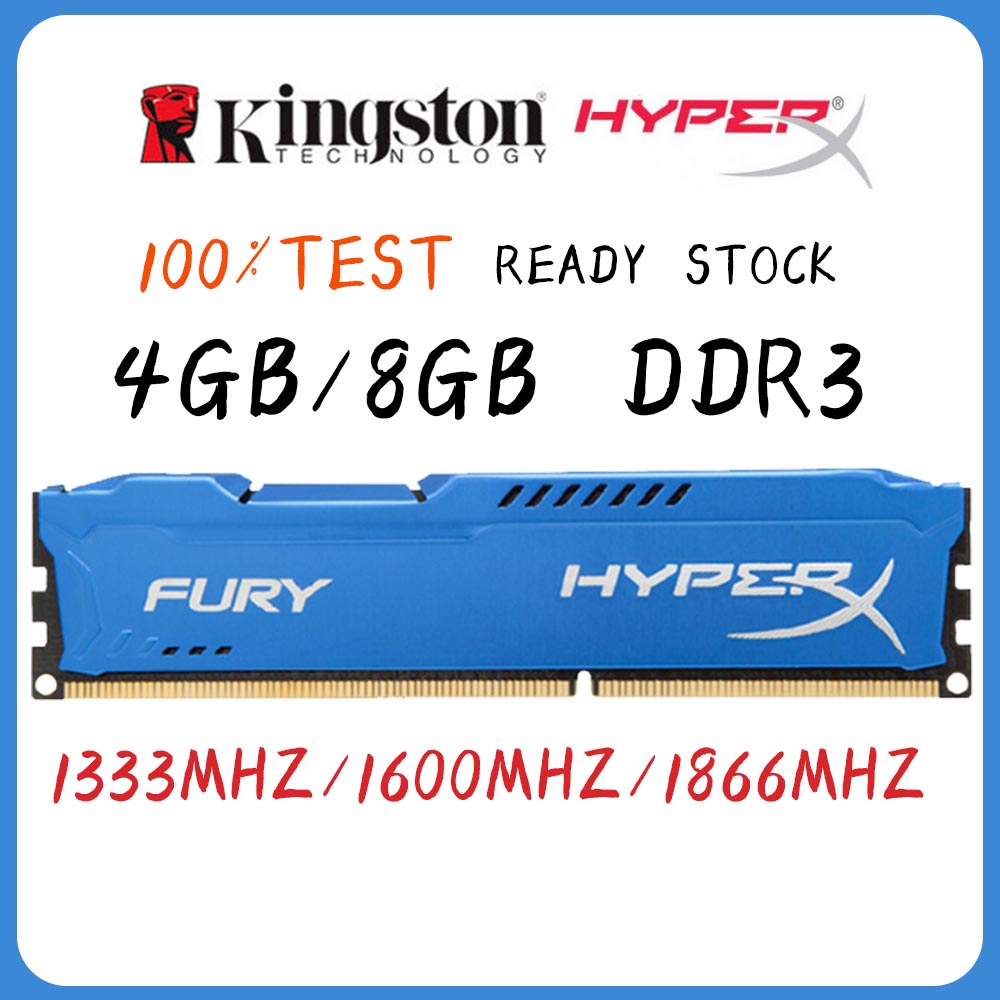 Kingston Hyperx Fury 4gb 8gb Ddr 3 1333 Mhz 1600 Mhz 1866 Mhz Ram เครื่องบินบังคับวิทยุ. 