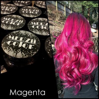 Magenta💕ชมพูสว่าง;merziicolor:ทรีทเม้นท์เปลี่ยนสีผม-พื้นผมขาวก่อนลงสีนะคะ