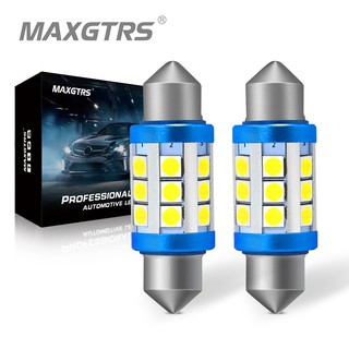 Maxgtrs 2X 12V 24V Festoon C5W C10W 3030 ชิปหลอดไฟ Canbus 31มม./36มม./39มม./41มม.ไฟ Led สําหรับติดป้ายทะเบียนรถยนต์ 6000K