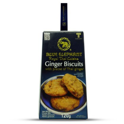 Blue Elephant Ginger Biscuits 120g [ซื้อครบ399บาท แถมสินค้า1รายการ ไม่ระบุ]