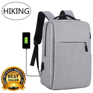 HIKING Multifunction USB charging แฟชั่นกระเป๋าเป้สะพายหลังสำหรับผู้ชาย แล็ปท็อป Men Laptop Backpack