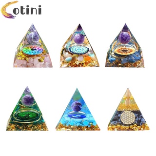 Orgonite Pyramid Amethyst Peridot เครื่องกําเนิดไฟฟ้าคริสตัลสําหรับทํางานหัตถกรรม