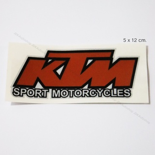 สติ๊กเกอร์ สะท้อนแสง วิบวับ KTM SPORT MOTORCYCLES ขนาด 5 x 12 cm.