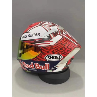 SHOEIหมวกกันน็อคลายกระทิงแดงหมวกกันน็อคสีแดงmarc marquez 93 #RedBullหมวกกันน็อคเต็มใบ