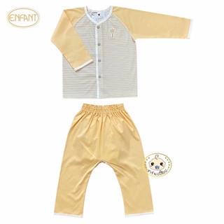 ENFANT GOLD ชุดนอนแขนยาวกระดุมหน้า ขายาวก้นกว้าง