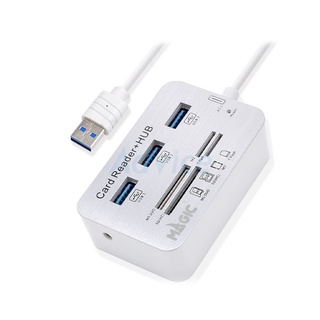 3 Port USB HUB v2.0 + Card Reader MAGIC TECH MT-02 (White) ฮับ ยูเอสบี  ประกัน 1Y