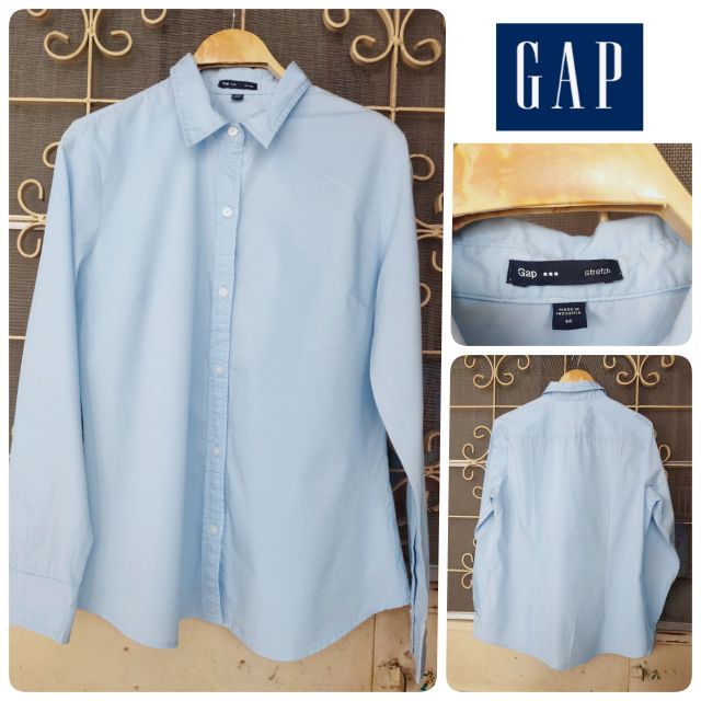 Gap เสื้อเชิ้ตผู้หญิงแบรนด์เนมมือสองสภาพนางฟ้า