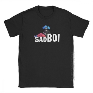 เสื้อยืดแขนสั้น ผ้าฝ้ายแท้ พิมพ์ลายกราฟฟิค Awesome Sadboi Face สําหรับผู้ชายS-5XL