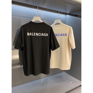 Balenciagas ใหม่ เสื้อยืดคอกลม แขนสั้น พิมพ์ลายโลโก้ตัวอักษรด้านหน้า และด้านหลัง สําหรับผู้ชาย และผู้หญิง