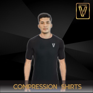 เสื้อรัดกล้ามเนื้อ แขนสั้น victory compression shirts